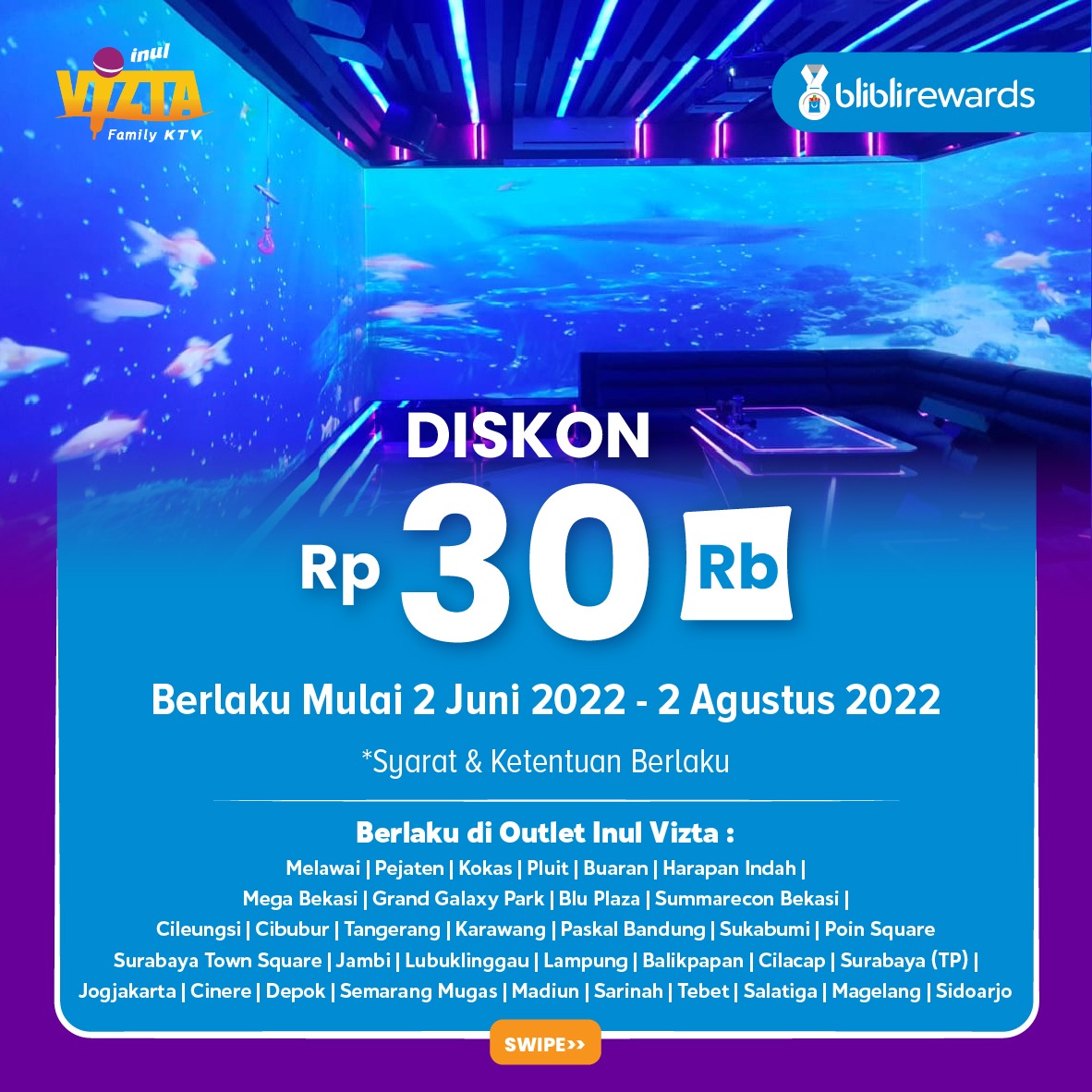 Karaoke jadi makin seru &amp; Happy
Pakai Promo promonya Blibli dijamin lebih mer11ah 🥳
#karaoke #karaokeindonesi #inulvizta #inviz
#BlibliPastiMer11ah