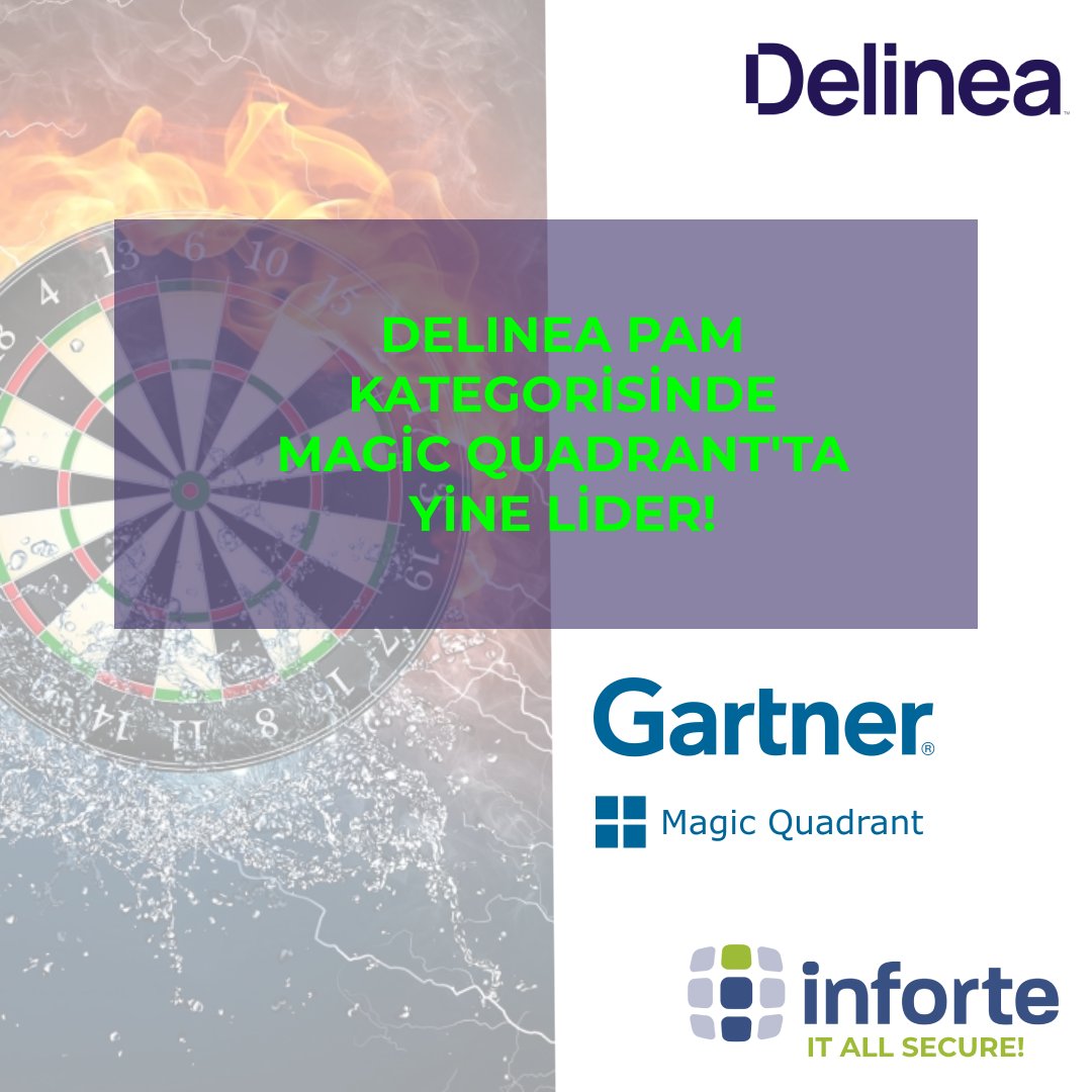 Delinea 2022 Gartner® Magic Quadrant™ Ayrıcalıklı Erişim Yönetimi kategorisinde, bir kez daha Lider olarak adlandırıldı! Raporun tümünü okumak için tıklayınız: delinea.com/resources/gart… #Inforte #InforteBilisim #ItAllSecure #Delinea #PAM #leader #Gartner #magicquadrant