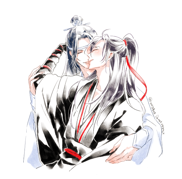 「仲良し夫夫#MDZS #忘羨 」|青のイラスト