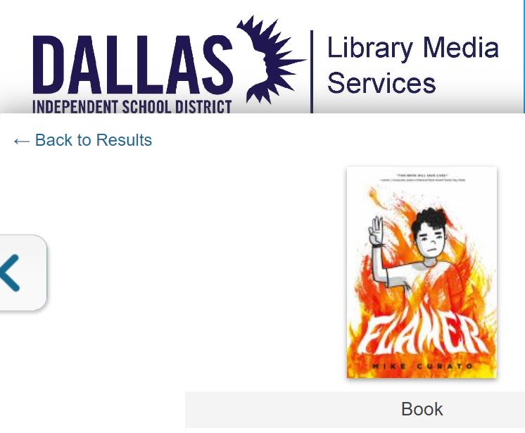 Read more about the article .@dallasschools has the graphic book ‘Flamer’ available in two of their MIDDLE s