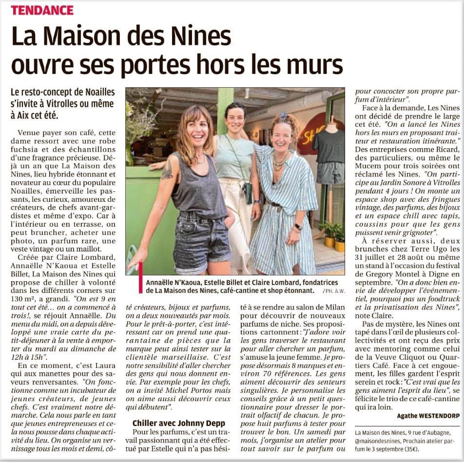 Laurent Weil (@weillaurent) on Twitter photo C’est l’été permanent à la <a href="/maisondesnines/">Maison des Nines</a> à lire dans <a href="/laprovence/">La Provence</a> les secrets et les rendez vous de ce repaire trois en un. Cantine locale de saisons, 1ère parfumerie de niche à #Marseille, dressing de créateurs <a href="/Bleu_Dixit/">bleu dixit</a> C’est l’été permanent à la <a href="/maisondesnines/">Maison des Nines</a> à lire dans <a href="/laprovence/">La Provence</a> les secrets et les rendez vous de ce repaire trois en un. Cantine locale de saisons, 1ère parfumerie de niche à #Marseille, dressing de créateurs <a href="/Bleu_Dixit/">bleu dixit</a>