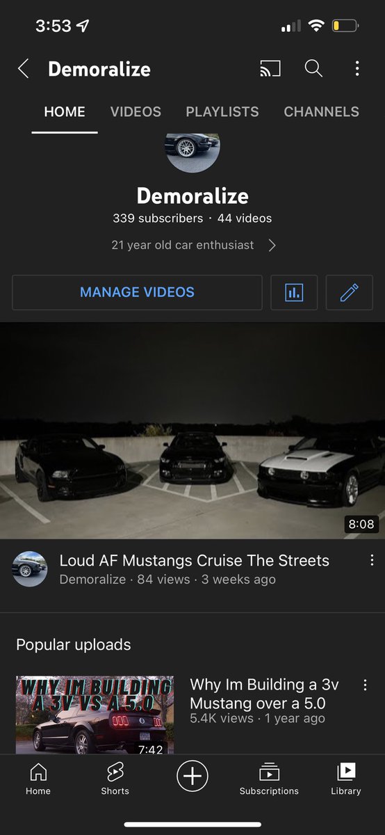 _Demoralize's tweet photo. Subscribe to the channel going to post a new video once I get back home! Got some new cosmetics coming in for the car https://t.co/68aIHkAHfg #youtube #youtuber #ContentCreator #contentmarketing #subscribe #carcontent #SubscribeToday #Mustang https://t.co/TPbefUYXpl