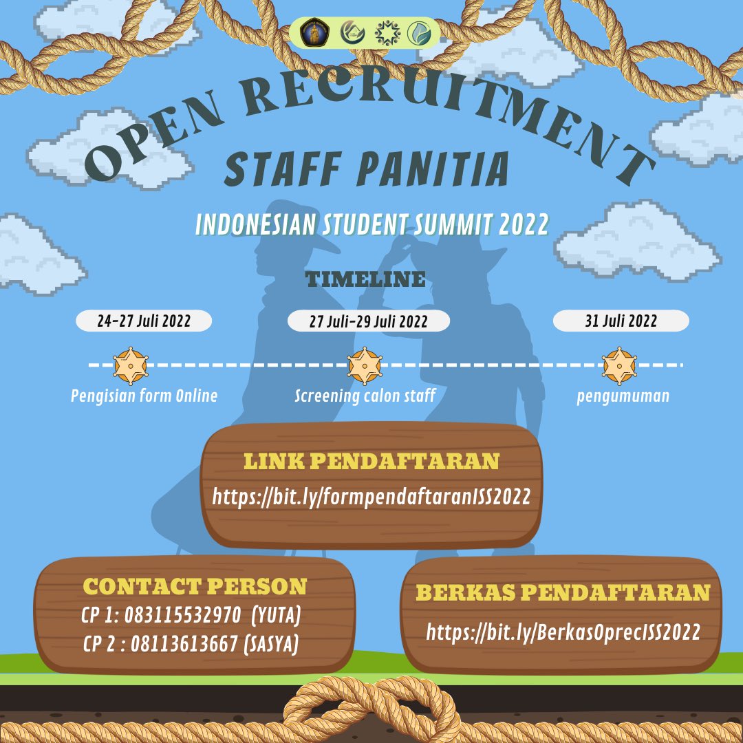 ISS_UB's tweet photo. [OPEN RECRUITMENT PANITIA ISS 2022]

“Most people miss great opportunities because of their misperception of time. Don’t wait! The time will never be just right.” – Stephen C. Hogan https://t.co/p3KDHvTvvp