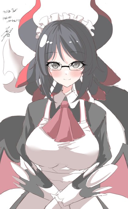 ワンドロ(˘ω˘)
ドラゴンメイドハスキーちゃん! 