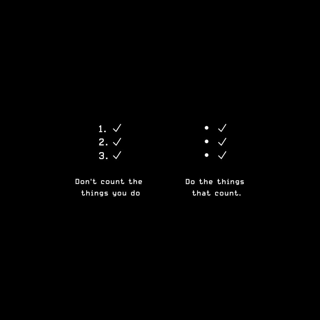 sharyph_'s tweet photo. 10 Visuals that will Transform your Mindset.

1. Don't count the things you do, 
Do the things that count. https://t.co/DmVJ3MytKW