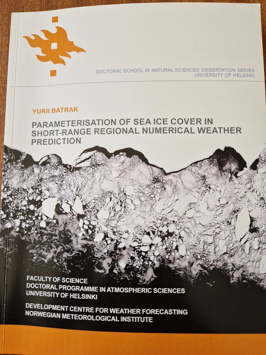 TeresaRemes's tweet image. The books are here! 📖🎓My colleague Yurii will defend his PhD work on sea ice parameterisation in August. A very good read!

#alertnessarctic #polarprediction
