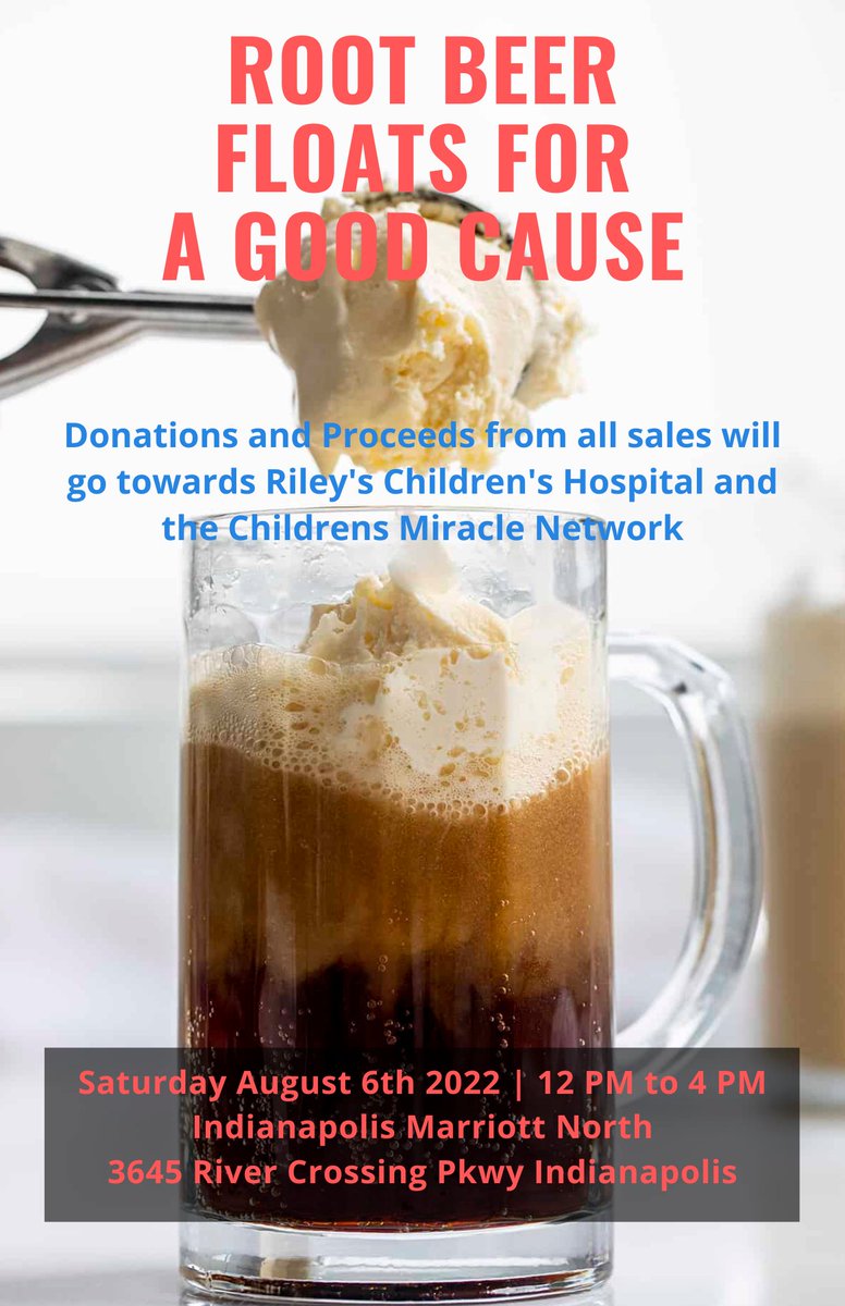 MarriottIndyN's tweet photo. Did you know...that the Marriott brand started as a small Root Beer Stand back in 1927 before it evolved in to the hotel chain we all know and love today? Help us celebrate #Rootbeerfloatday on August 6th from 12pm-4pm to help benefit the Children's Miracle Network! https://t.co/G4sXFrg4vK