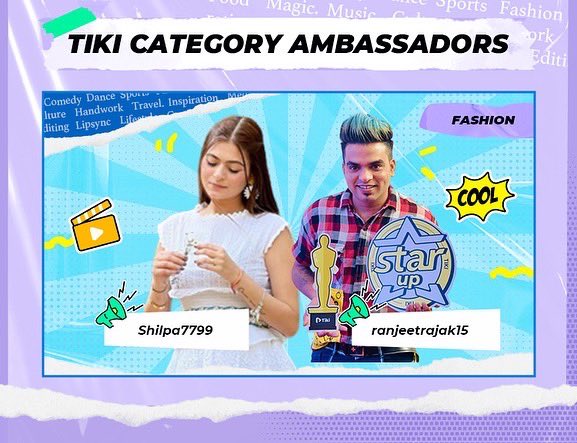 TikiAppOfficial's tweet photo. Meet our Tiki Category Ambassadors 💓🍀 from different content genres 😎 Who are winning million hearts 💕 on our app 🌺 

#tiki #tikiappofficial #tikiapp #tikiindia #tikivideo #tikiculture #tikiart #tikitime #tikistars #explorepage https://t.co/g7k5z1soZ9