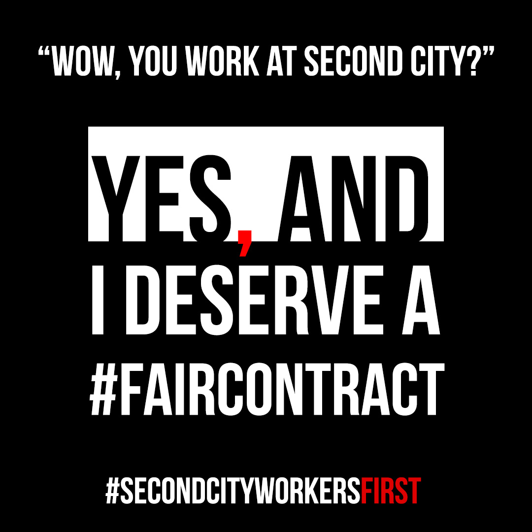 Back at the bargaining table today and we need to get #HYPED for a #faircontract.  Tweet us your best pep talk (extra points if you call us 'Tiger', or 'Champ')

#secondcity #secondcityworkersfirst #unionstrong #chicagocomedy #comedy #improv #theatre