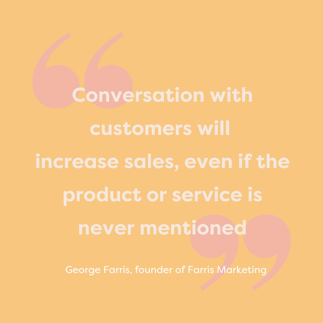 The power of having a conversation with people can be underrated but these conversations can help build the foundation of trust and familiarity with potential customers, which can lead to potential sales in the future!