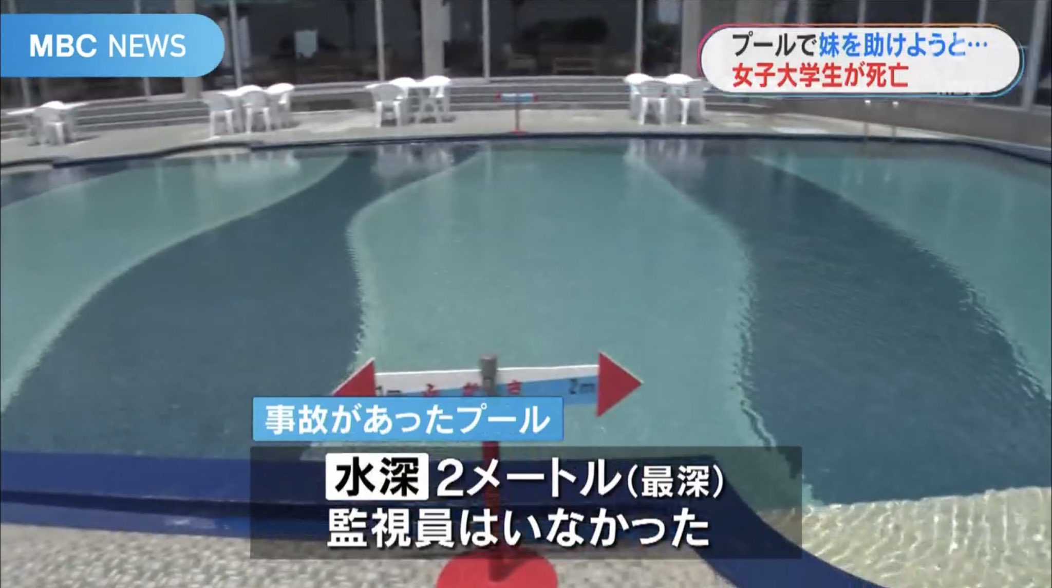 高山瑞穂 Ponimoe Takivictory1 こんな表示しかないですね 正直注意を受けていなかったら気がつきませんね しかし プール使用取り止めにする気が全く無さそうなのが驚き Mbcニュース ホテルのプールで女子大学生 ２１ 死亡 溺れそうな妹を助け