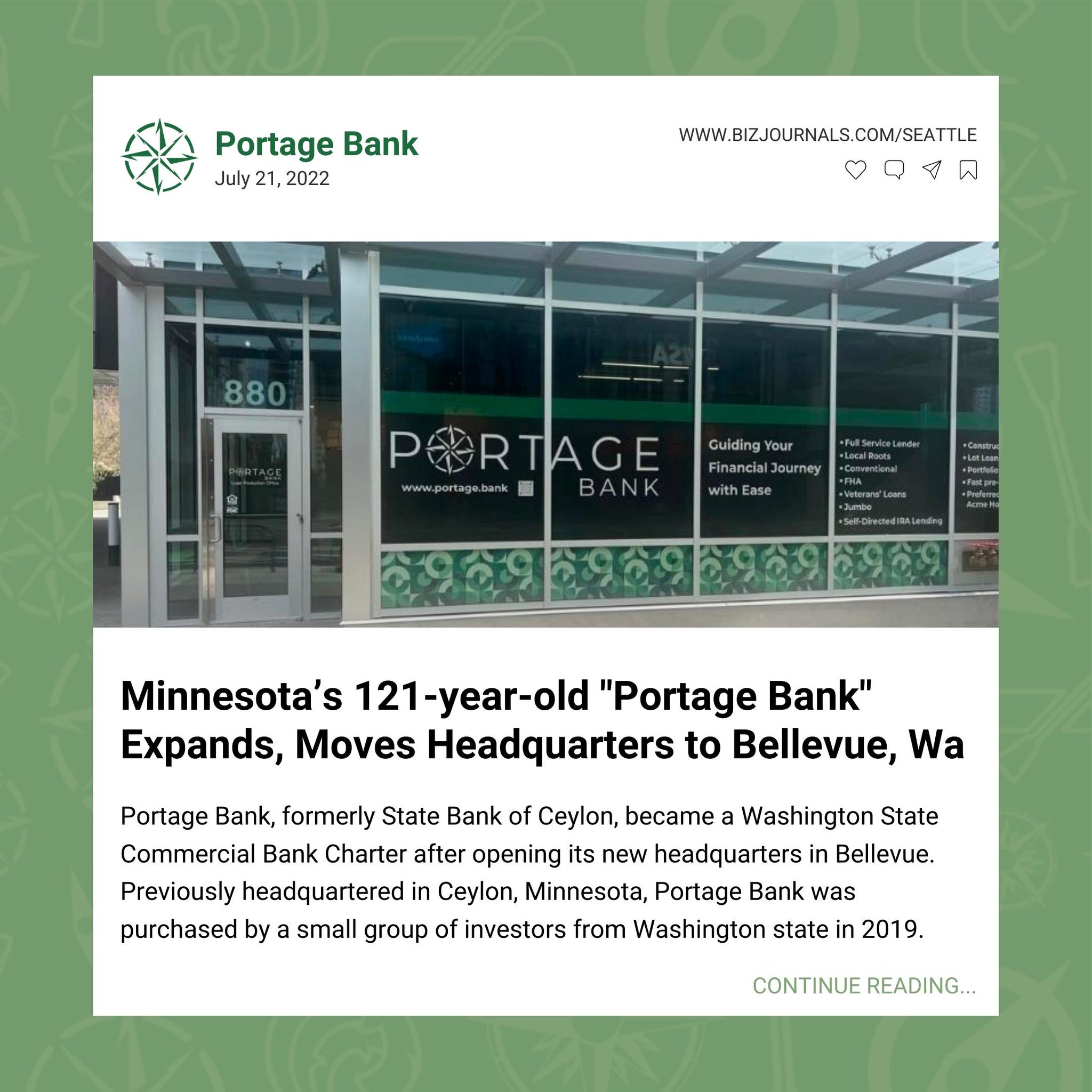 Portage Bank on Twitter "Continue Reading 👉🏼 https//t.co/QiyjXh6kVc