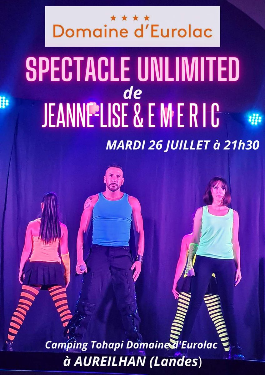 Emeric40's tweet photo. Spectacle @Emeric40 à Aureilhan, domaine d'Eurolac à 21h30 @CampingTohapi.
#spectacle #music #artists #singers #songs #frenchsinger #singerlife #artistlife #chanteur #concert #show #Summer #summertour #Landes #aquitaine #leslandes #sudouest #cotelandaise #livemusic https://t.co/UOzY0uDdSn
