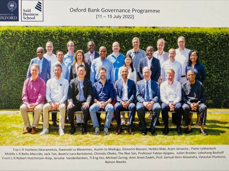 Happy to have co-directed the Oxford Bank Governance Programme 2022.  Great discussions!  Look forward to July 2023!