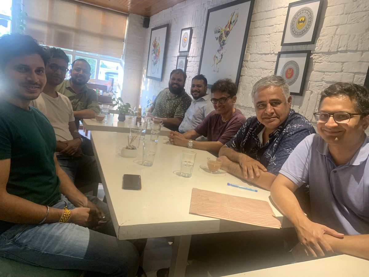 Rajesh Sawhney 🇮🇳 (@rajeshsawhney) on Twitter photo Gurgaon Fintechs Huddle <a href="/BistroPetit_/">Bistro Petit</a>
Insurance for Bharat, products for creators, save now pay later, salary solutions for masses, event trading platforms, and lots more we discussed
<a href="/TradeXApp/">TradeX Markets</a> <a href="/bima_insurance/">Bimaplan</a> <a href="/MoneyyApp/">MoneyyApp</a> @magikinvestxyz <a href="/salaryboxapp/">Salary Box</a> <a href="/tortoisepro/">Tortoise</a> Gurgaon Fintechs Huddle <a href="/BistroPetit_/">Bistro Petit</a>
Insurance for Bharat, products for creators, save now pay later, salary solutions for masses, event trading platforms, and lots more we discussed
<a href="/TradeXApp/">TradeX Markets</a> <a href="/bima_insurance/">Bimaplan</a> <a href="/MoneyyApp/">MoneyyApp</a> @magikinvestxyz <a href="/salaryboxapp/">Salary Box</a> <a href="/tortoisepro/">Tortoise</a>