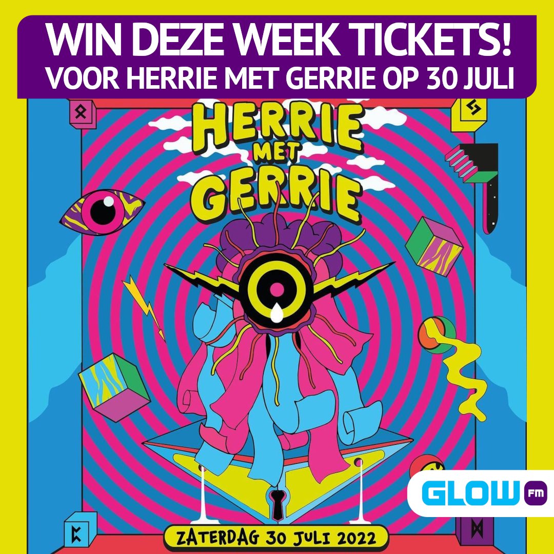 WINNEN = MEEMAKEN
Deze week maak jij elke werkdag kans op 2 tickets voor Herrie met Gerrie a.s. zaterdag op het Campina terrein in Eindhoven.

SMS 'GLOW [spatie] HMG [spatie] je naam' naar 3010 of gebruik de gratis Glow FM app.

#winnen #feestje #herriemetgerrie