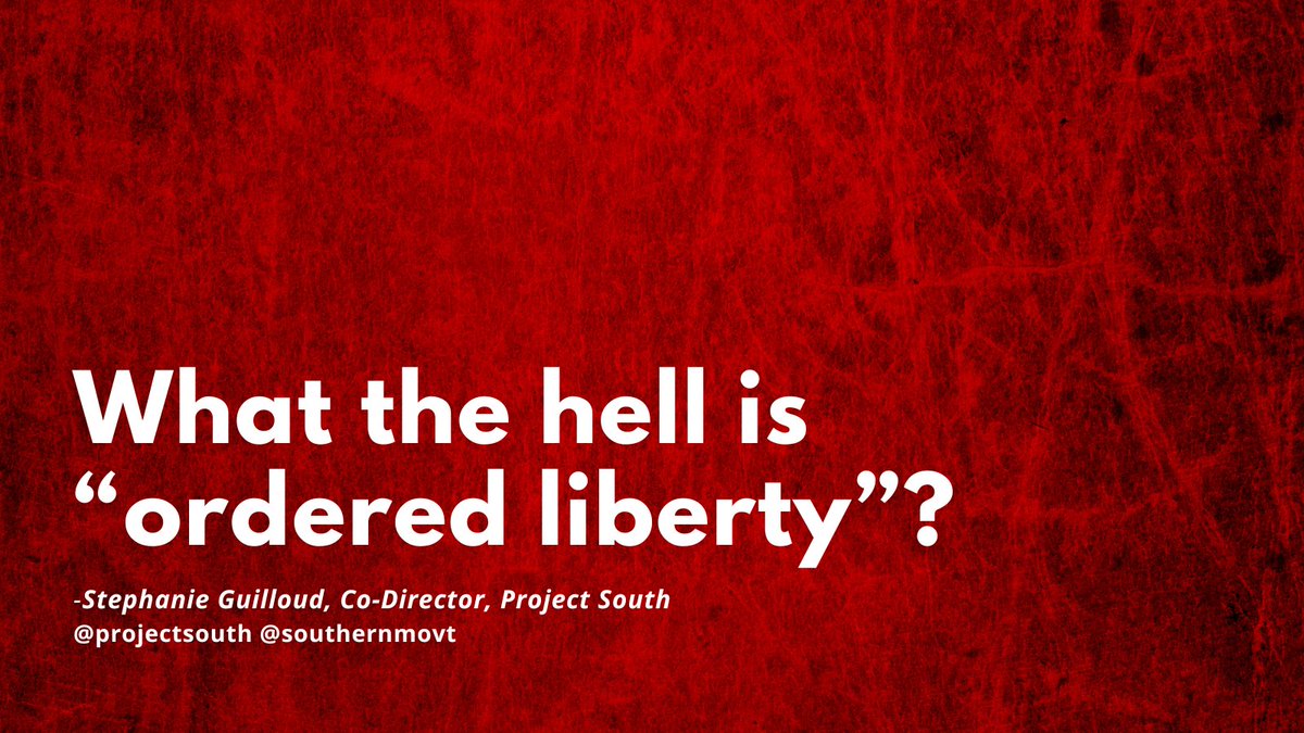 The Supreme Court used the term “ordered liberty" 16 times throughout their recent Dobbs v. Jackson Women's Health Organization decision overturning Roe v. Wade. 

Read powerful op/ed by Stephanie Guilloud in <a href="/truthout/">Truthout</a> 

<a href="/ProjectSouth/">Project South</a> <a href="/southernmovt/">Southern Movement Assembly</a> 

truthout.org/articles/the-s…