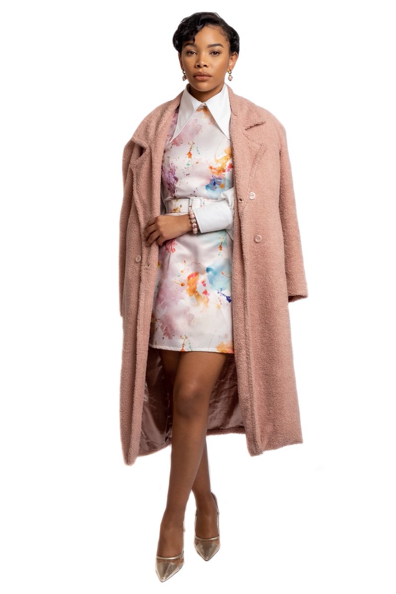A teddy coat doesn’t have to be casual; it works with many different looks. Get 30% off our pink teddy coat on kayla-stam.com #kayla_stam #madeinsouthafrica