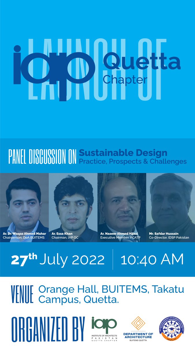 architectwaqas's tweet photo. See you on Wednesday.
Please register to attend (ignore if you are already registered): https://t.co/g39Wzloh78

#IAP #Quetta #IAPPakistan #IAPQuetta #IAPQC #IAPQuettaChapter #Architecture #Balochistan #Pakistan #BUITEMS #BUITEMSQuetta #DoABUITEMS  #architectwaqas #SGDs #IDSP https://t.co/sR1kdc78NV