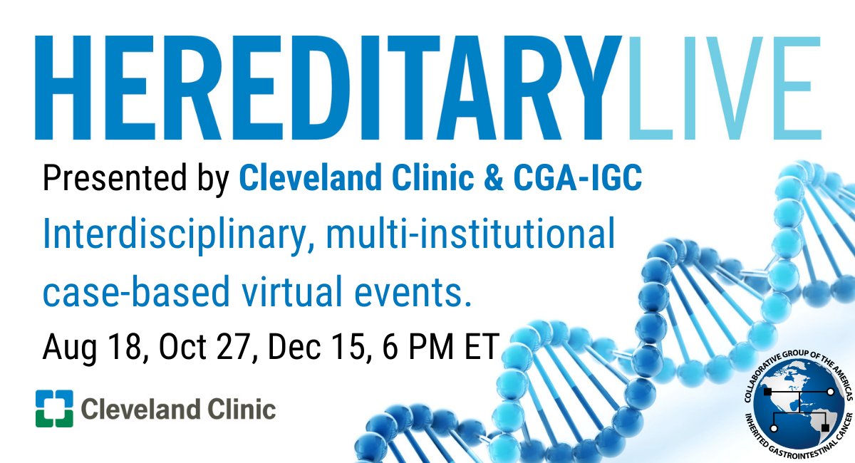 ➡️Are you a #GeneticCounsellor &amp; have a tough #HereditaryGICancer case?  

▶️You can present your case at #HereditaryLive taking place on Aug 18, Oct 27 or Dec 15 at 6pm ET / 3pm PT 

👉Submit your case here: tinyurl.com/4vxz3ap6

For more info visit tinyurl.com/4meh48ut