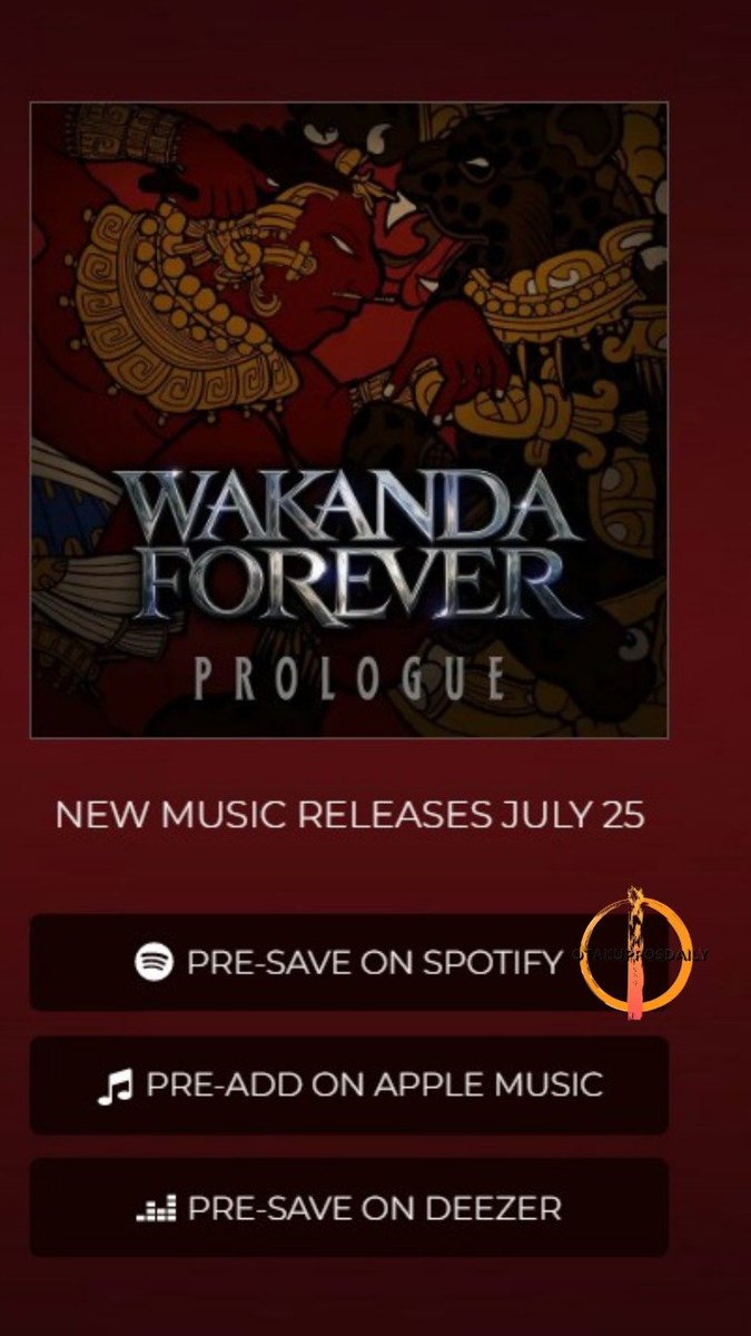 otakuprosdaily's tweet photo. Wakanda Forever prologue checkout @Spotify
#bpwf #blackpanther #WakandaForever #wakanadaforeverprologue #MCU #PHASE5 #GROOT #MarvelSDCC #marvel #AVENGERS5 #secretwars #multiverse #mcuseries #xmen #MarvelZombies #nextavengers #comicon #marvel2022 #SpiderManFreshmanYear #XMen97 https://t.co/V9riJ7TNDu