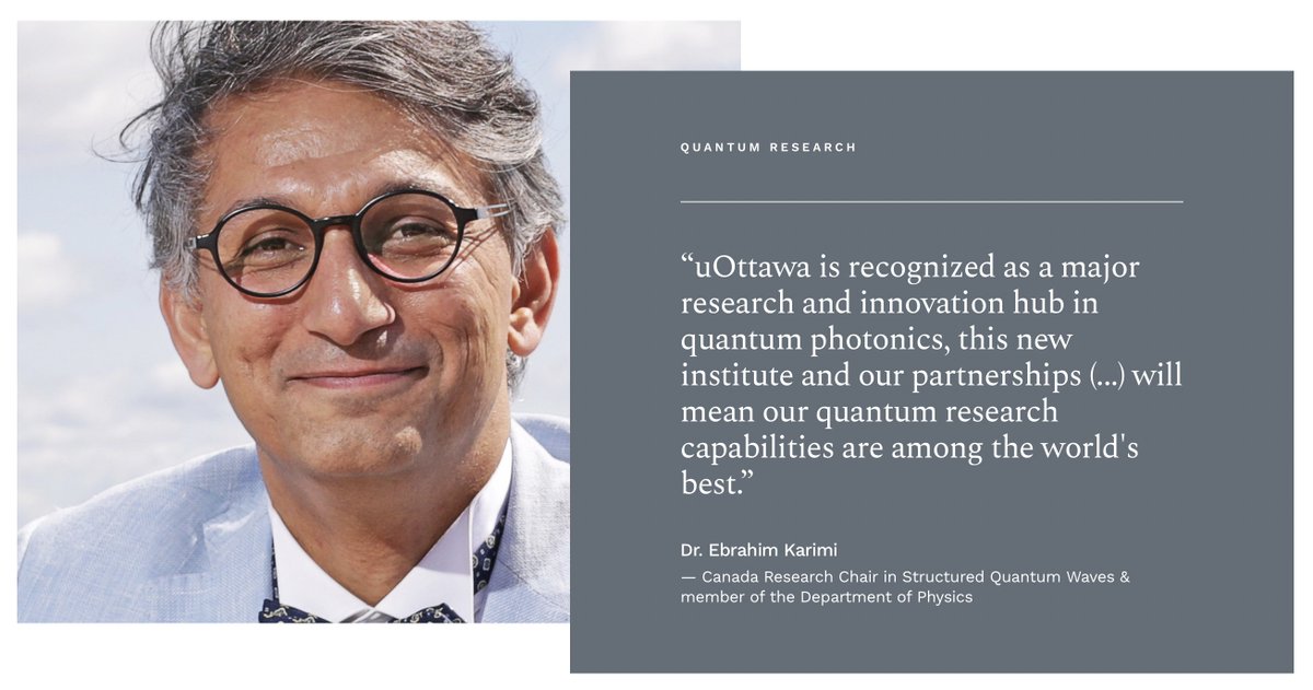 It is a true honour and privilege to (jointly) lead the uOttawa Quantum Institute, NexQT. Many thanks to colleagues and friends for their trust; I am sure that we will help the Canadian ecosystem and address their needs and challenges in QST.
👉 bit.ly/3B8GavQ