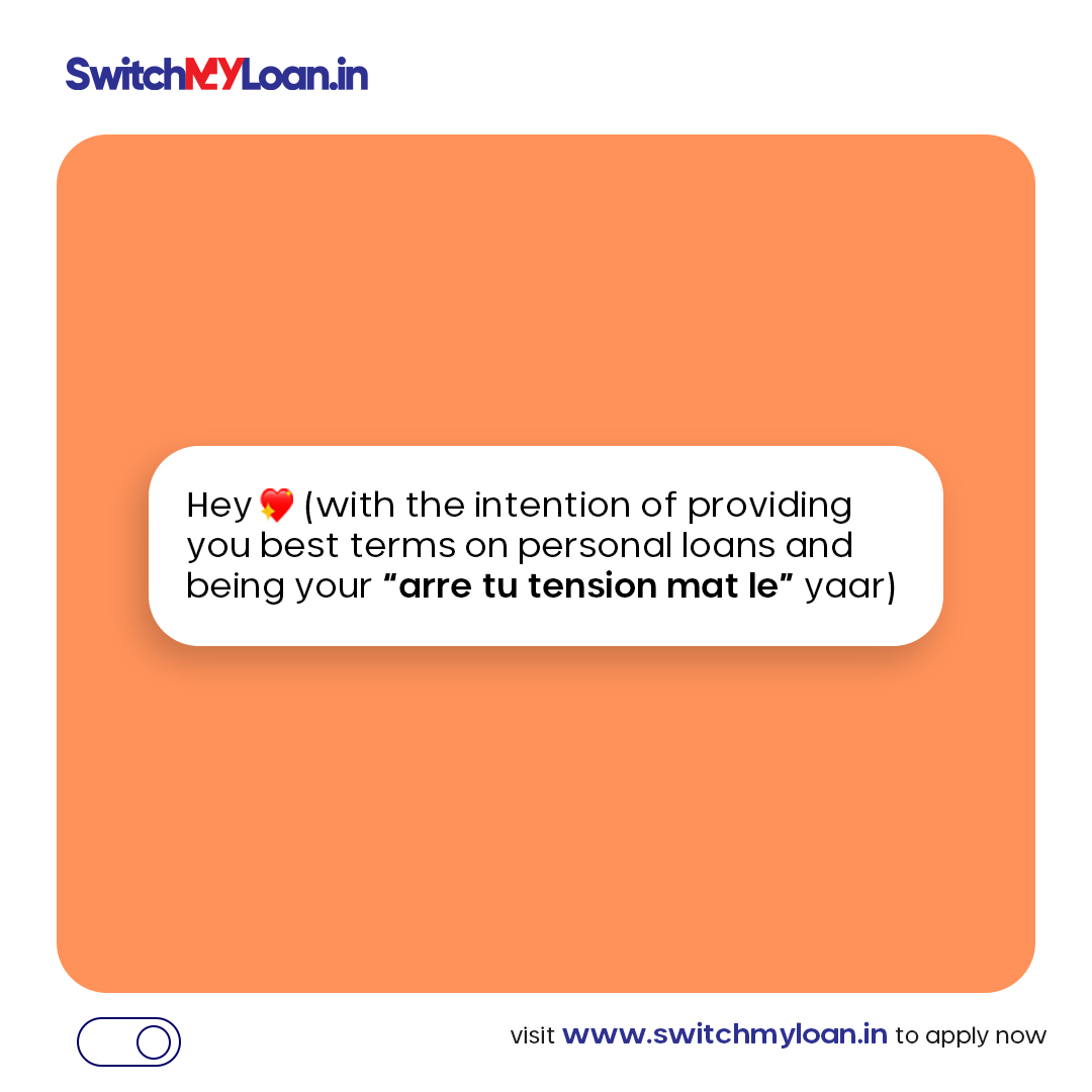 switchmyloan_in's tweet photo. So, when are we hearing “hello” from the other side?
To know more, visit https://t.co/4gnV8GO7wr
#personalloan #switchmyloan #sml #loanbuddy #quickfinance #lending #loan #financialfreedom #finance #money https://t.co/PyLikgBpng