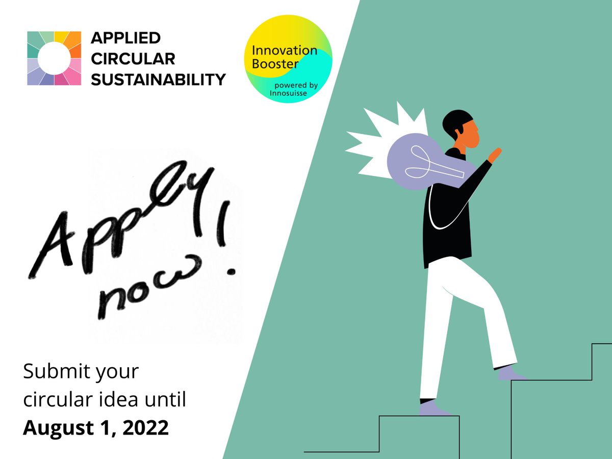NTN_IB_ACS's tweet photo. 📣 Bring your circular idea to the next level - call for projects! 

Our Innovation Booster  is calling for projects!
Submit your idea now and apply for the 4th edition of the Innovation Booster powered by Innosuisse. 
@Innosuisse #circulareconomy #sustainability #designthinking https://t.co/1nMp49XrkZ