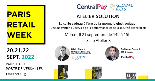 📢Ne ratez pas notre atelier solution à @PRWOfficial
✔ Présentation de notre nouvelle offre commune avec notre partenaire CentralPay 💪
📆21/09/2022
⏰14h-15h
📍 Salle atelier 8
Plus d'infos sur notre atelier et cette nouvelle offre 👉urlz.fr/iRIL
