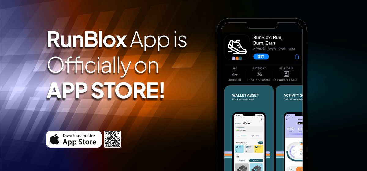 RunBlox_io's tweet image. 📢 We are thrilled to announce a very important milestone!
 
#RunBlox app is finally listed on App Store, check it out!

❗️The TestFlight version will be invalid in next few days.
📝Please note down your Mnemonic Phrase before downloading the new public version!

#NFT #AVAX #M2E