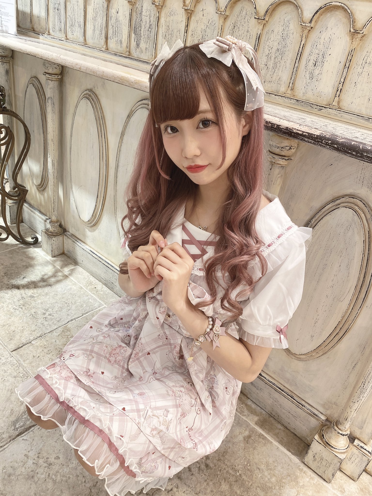 ♡ LIZLISA ♡   ♡ Sewing Bear柄セットアップ レッド ♡