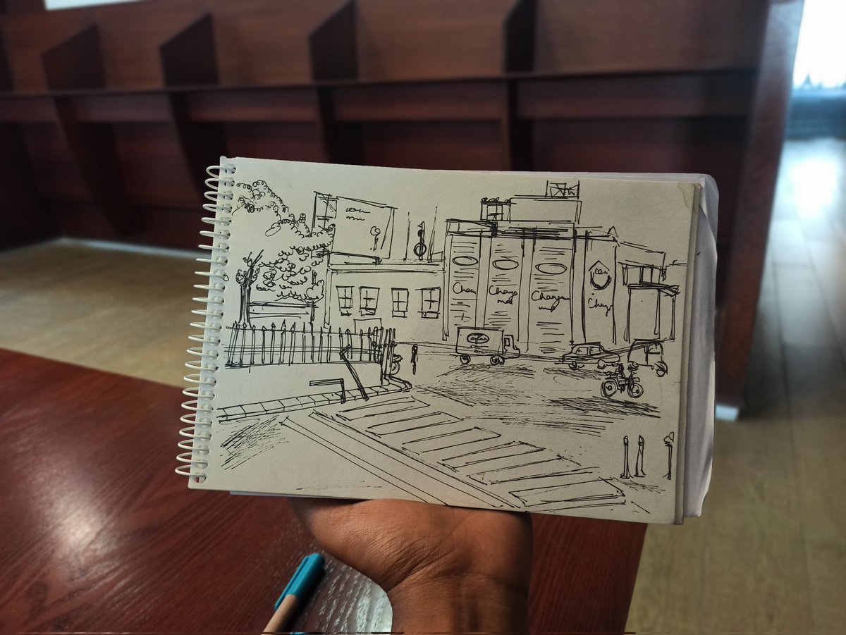 GiharRishika's tweet photo. Pen Sketch. It's interesting to work with pen. Draw freely, mistakes are the beauty of pen sketch. #sketch #rorito #draw #dailysketch #drawing #workofart https://t.co/y0IdjqVau7