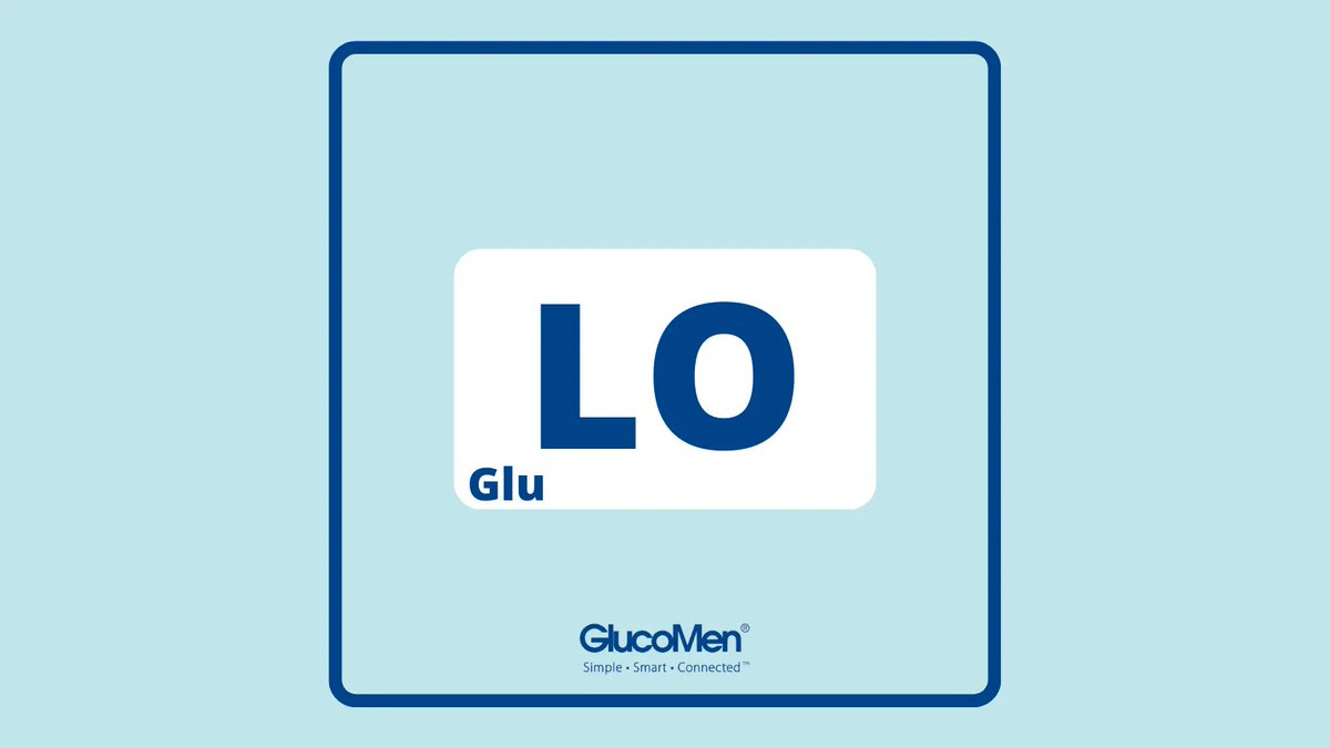 GlucoMen's tweet photo. What does the LO Glu icon mean?
When LO Glu blinks on the display, this indicates the glucose test result is less than 1.1 mmol/L.
You should call your healthcare team immediately for assistance.
#GlucoMen #T1Diabetes #T2Diabetes #DiabetesAwareness https://t.co/7ZpHhMzs1N