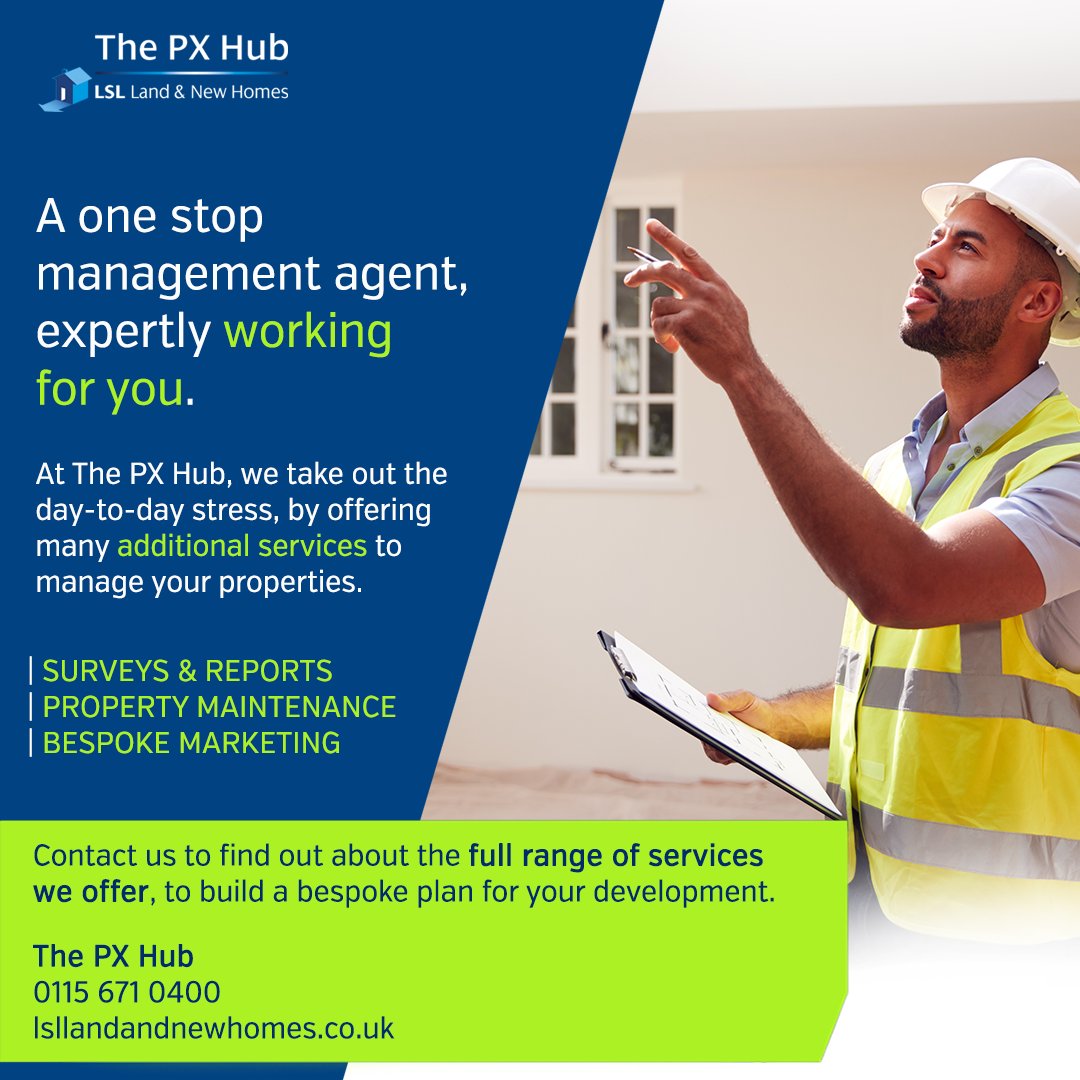 LSLLandNewHomes's tweet photo. The #PXHub is a one-stop #ManagementAgent providing #AdditionalServices to manage your #properties.
https://t.co/PqGg37eKe0
#lsllandandnewhomes #developers #assetmanagement #PX #AssistedMove #housingstock #Surveys #Reports #PropertyMaintenance #Marketing https://t.co/DqEDKPkKAN