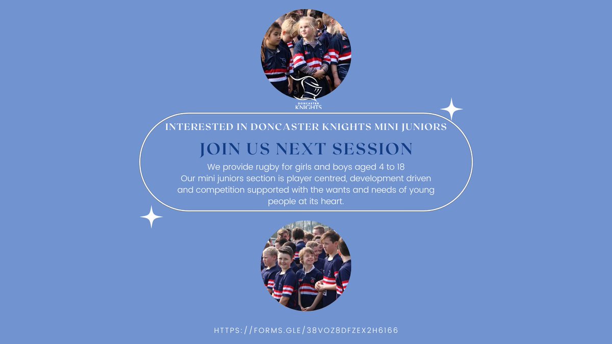 DoncasterKnight's tweet photo. 𝙅𝙤𝙞𝙣 𝘿𝙤𝙣𝙘𝙖𝙨𝙩𝙚𝙧 𝙆𝙣𝙞𝙜𝙝𝙩𝙨 𝙈𝙞𝙣𝙞 𝙅𝙪𝙣𝙞𝙤𝙧𝙨 👦🏻

At Doncaster Knights we provide rugby for children aged 4-18 within our Mini Juniors section.

We would love if you would like your child to join us for next season.

More info ➡️ https://t.co/qsPYMiEgui https://t.co/wlrmWLmMNm