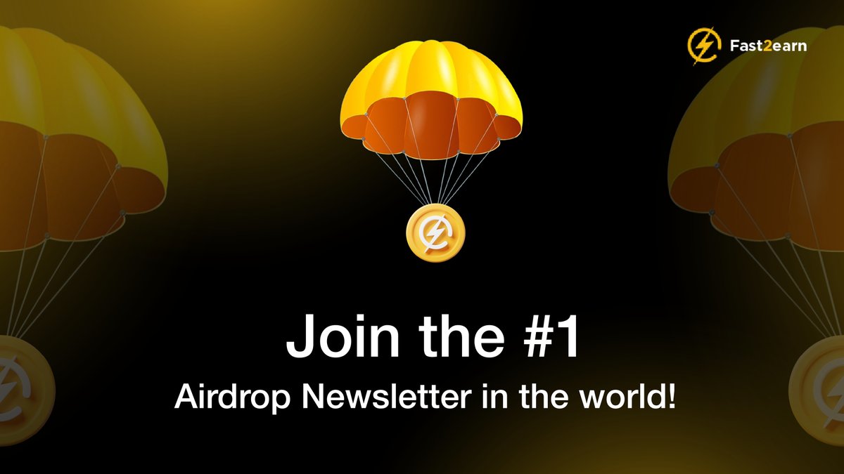 🪂 Join the #1 Airdrop Newsletter in the world‼️

Thousands have signed up and keep growing! We do the research for you so you never have to miss an airdrop or giveaway again.🎉🎉

👉 Join us now:  t.me/AirdropHunterc…

#fast2earnapp