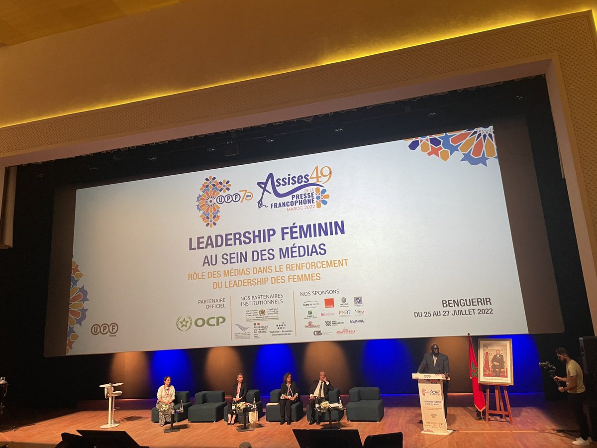 Et pour démarrer les 49èmes Assises internationales de la presse francophone, grosse annonce !Renouvellement des instances de l’UPF monde. Élection de <a href="/annececilrobert/">Anne-Cécile Robert</a> comme présidente en remplacement à <a href="/MadiambalD/">Diagne Madiambal</a> #UPFMaroc #APF2022