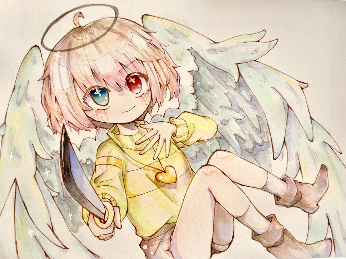 sansuuuuuuuuuu's tweet photo. ＊舞い降りた天使
 #Undertale https://t.co/voY4jm6nwA
