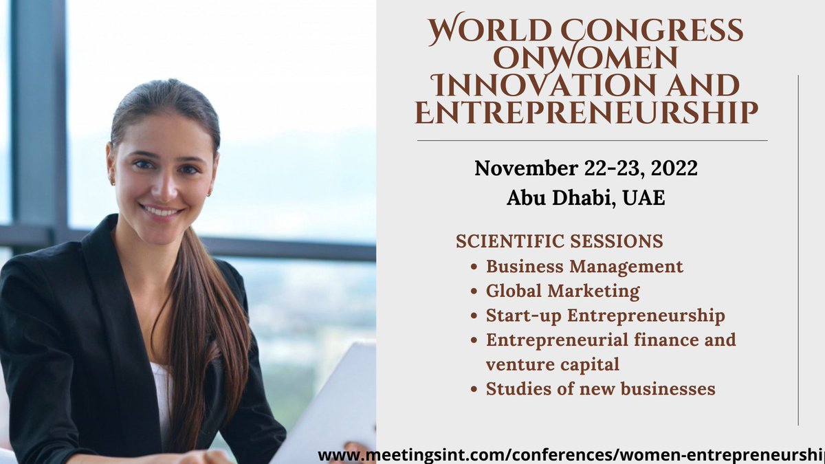 Enterprisesconf's tweet photo. We are welcoming you to the World Congress on Women Innovation and Entrepreneurship conference on November 22-23, 2022 in Abu Dhabi, UAE.

We are glad to have you as a speaker at our conference.

Kindly go through the info:https://t.co/xYYHI3LL7r https://t.co/0zmj4yqvOt