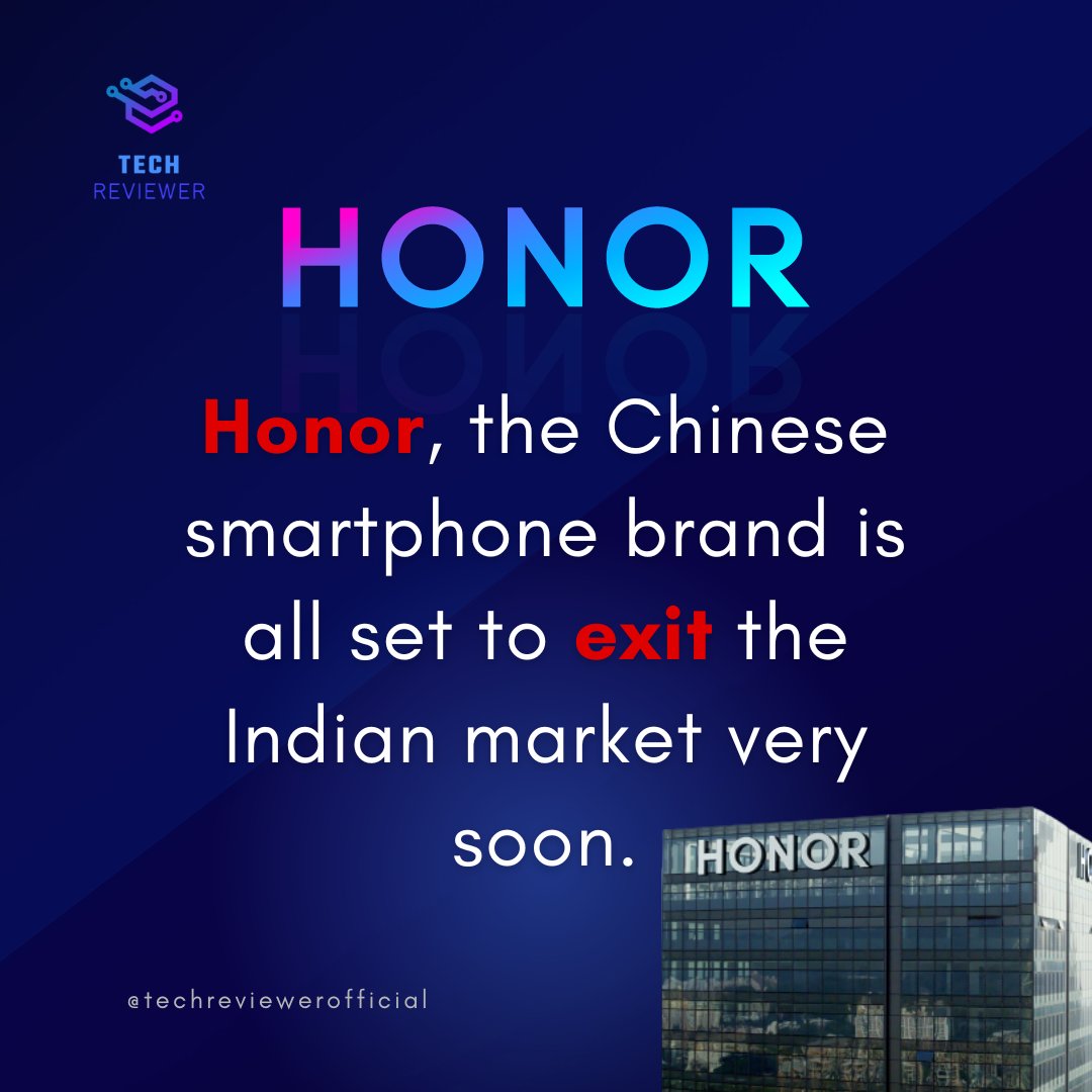 reviewer_tech's tweet photo. The CEO George Zhao said the company is currently finalizing the exit from the Indian market

UPDATE📰: Honor has confirmed that it will maintain its operations in India and will continue its development

#honor #honorcompany #honormobile #smartphone #honormobiles #tech #technews https://t.co/OzWBne2rGS