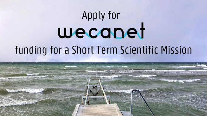 Collaborate with Wave Energy experts in Europe and boost your research with a <a href="/wecanet/">WECANet COST Action CA17105</a> Short Term Scientific Mission (STSM)! The 8th call is launched for STSMs between 15/08/2022-10/10/2022. 
Application deadline: 31/07/2022. 
More info on: wecanet.eu/stsms 
<a href="/COSTprogramme/">COST</a>