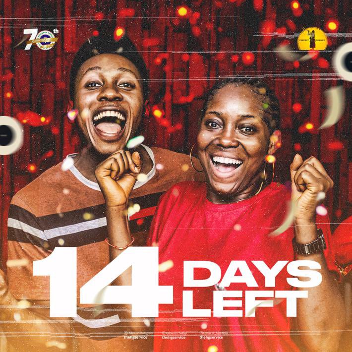 TheHGService's tweet image. 14 Days to the Largest Gathering of Christians all over the world, the RCCG Annual Convention. Join us live for a lifetime experience with God, see you there!

#RCCG70 
#RCCGConvention 
#PerfectJubilee