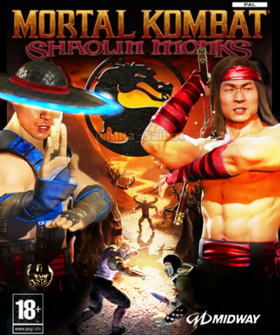 Mortal Kombat Shaolin Monks Playstation 2 Glossy Promo Ad Poster Unframed G1937