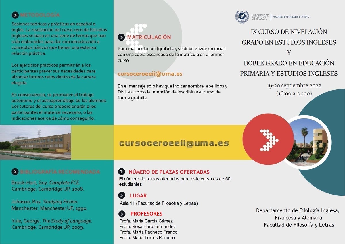 Grado en Estudios Ingleses (UMA) tweet media