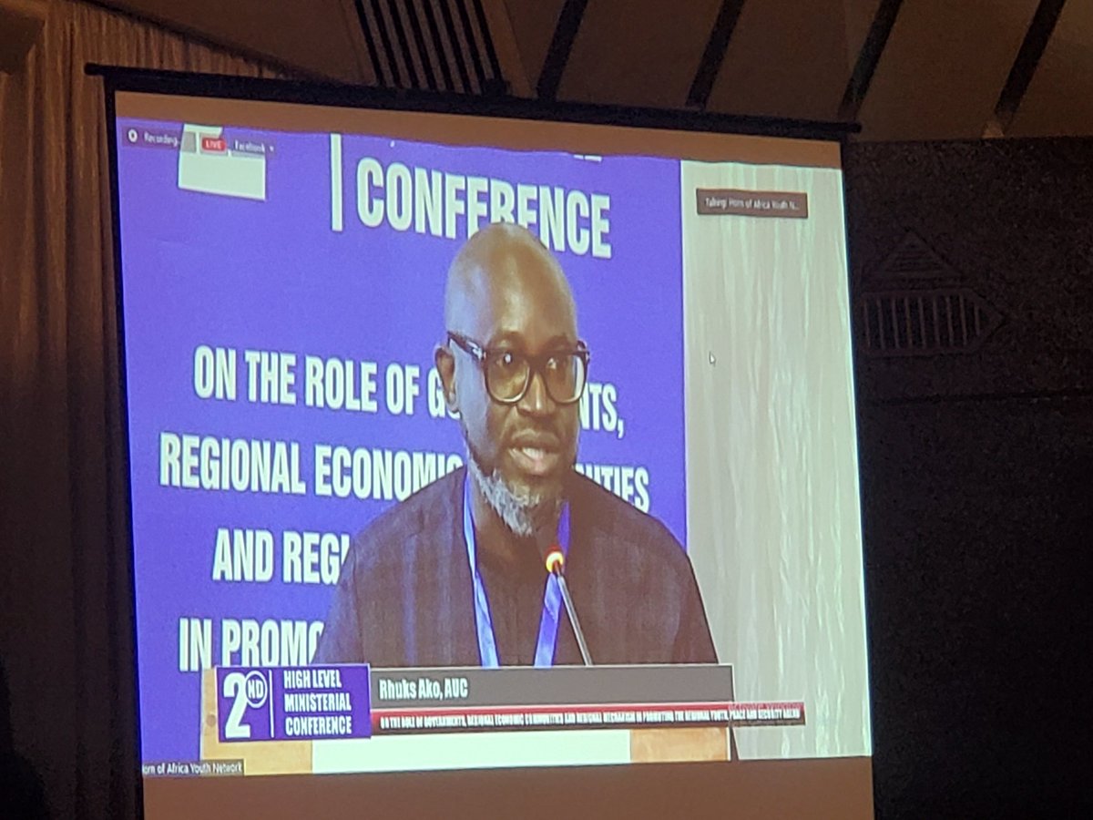 SAPPCPEACE's tweet photo. "The @_AfricanUnion is proud of its #youth demographic because of what it possesses " - @RhuksA from @AUC_PAPS #Youth4Peace #RECs4Peace https://t.co/kcU6q4PQgy