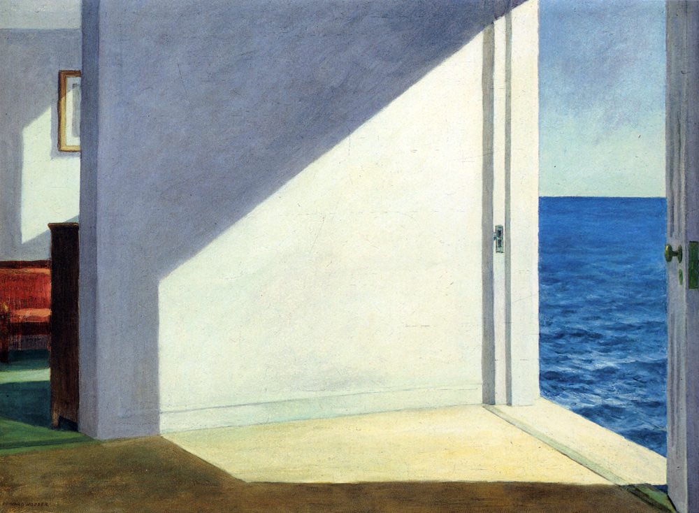 Las 11:11 y puertas que dan al mar. ✨🤍

Rooms by the sea, Edward Hopper. 1951.