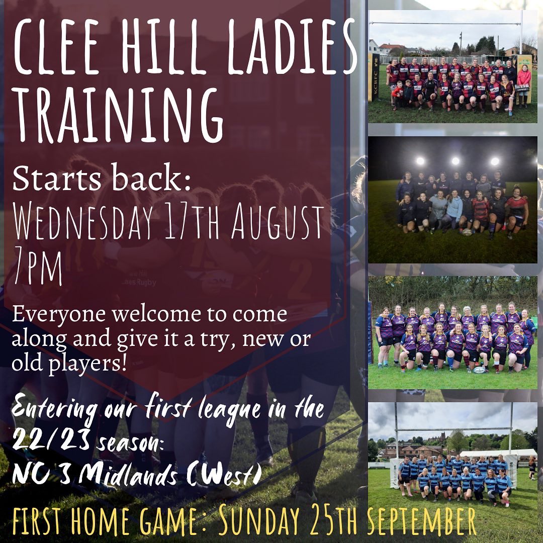 🐏Pre season training is back Thursdays: open to all, men &amp; ladies, new &amp; old players!🐏

🐑Ladies training starting back Wednesday 17th August🐑

Everyone welcome to come along and give it a try whether you’d like the fitness or to play games🏉