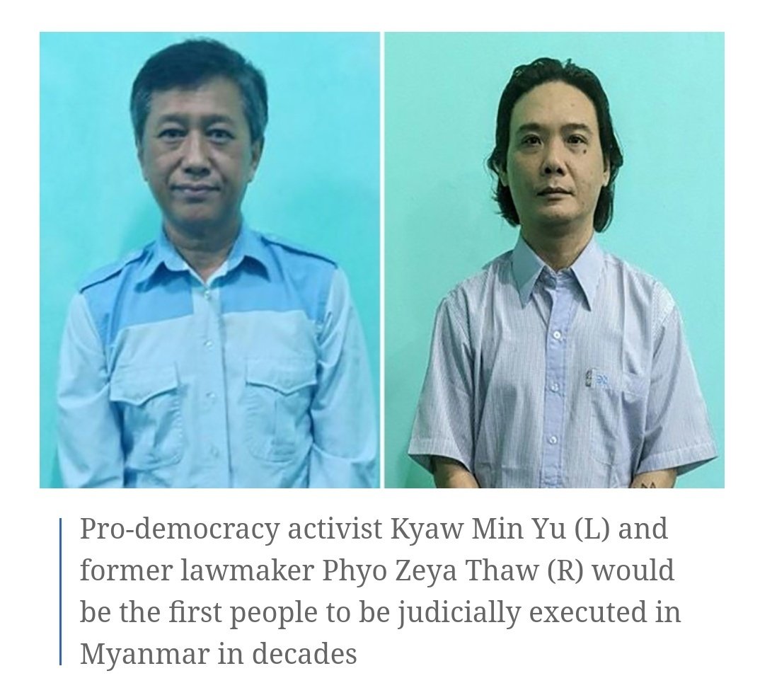 MayWongST's tweet photo. Increasingly powerful #Myanmar #ethnic #ArakanArmy says #military has destroyed any potential good political prospects by executing the 4 political prisoners. #AA has consistently rejected military's invite for peace talks &amp; is in conflict with army #WhatsHappeninglnMyanmar 1/2 https://t.co/5RPC8MuMSl