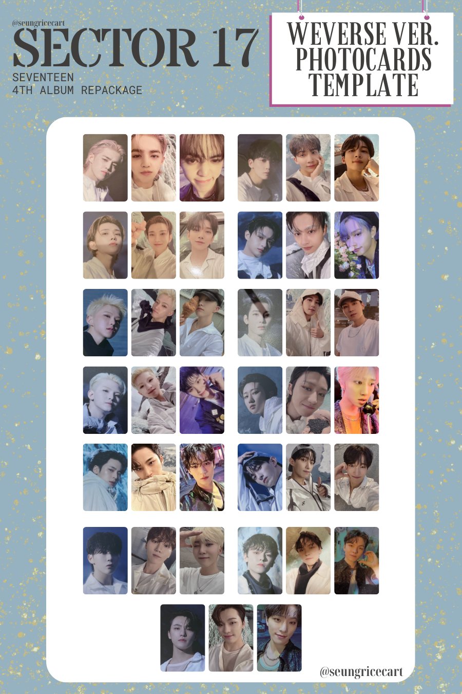 seventeen SECTOR17 Weverse 特典 トレカ コンプリート SEVENTEEN - 4th Repackage SECTOR 17 Weverse Albums VER