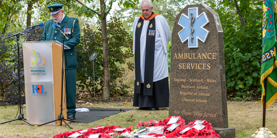 TASCharity's tweet photo. There’s 50 days until the next National #AmbulanceMemorial Service! We host the service to honour the people who have lost their lives while working for the UK's #Ambulance services. Learn more and book your place on our website: https://t.co/63LziAKuHN #NAMS2022 https://t.co/1mrSCnITHa